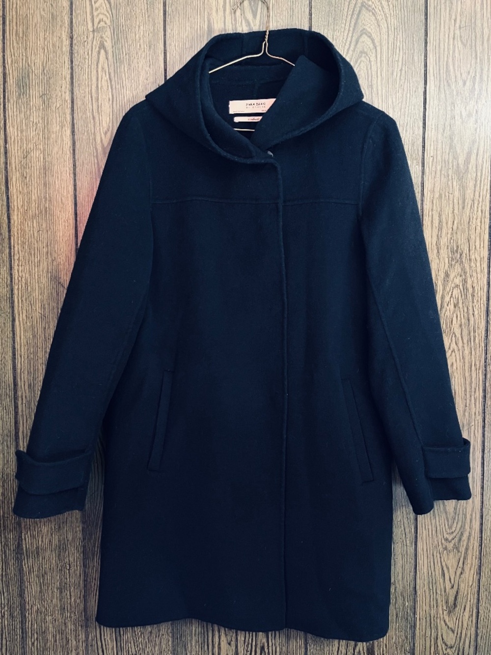 wool-blend coat Zara basic outerwear.